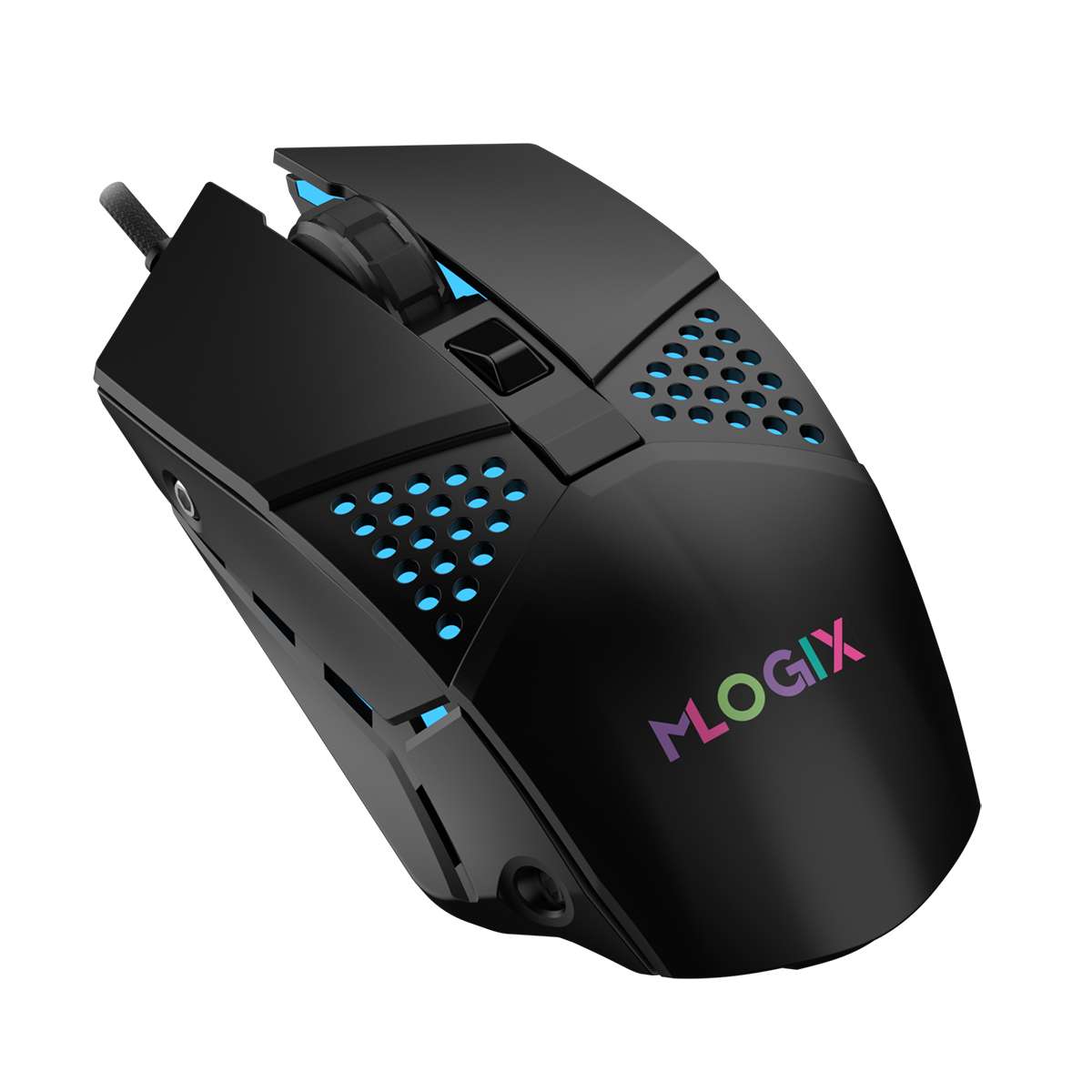 Mouse Gamer Movil Logix MG16 Caster RGB Negro
